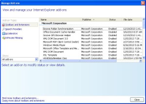 Microsoft Internet Explorer Tools AddOns